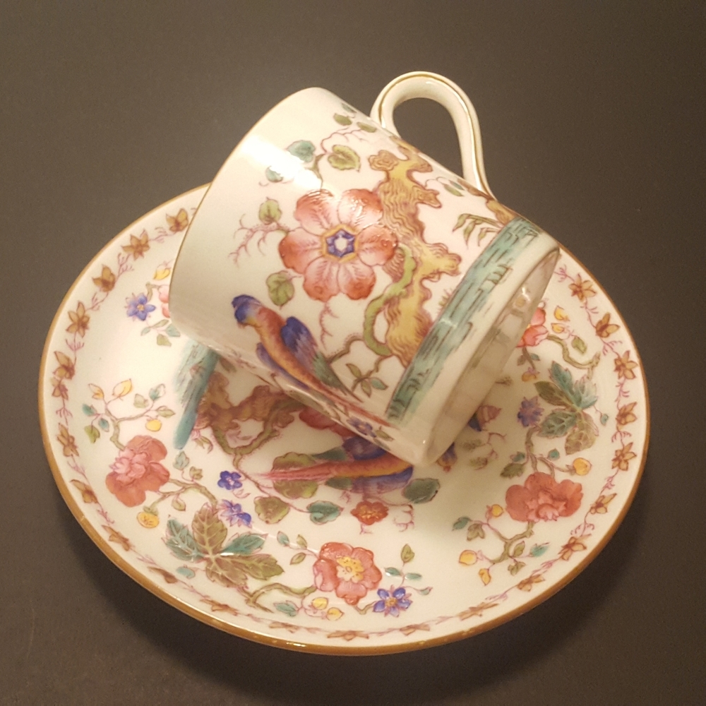 Ca. 1930's AYNSLEY CUP + SAUCER GOLD TRIM